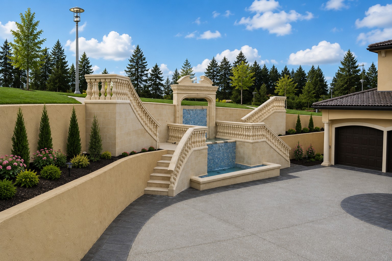 Luxury Stucco Estate - Custom Architectural Stucco Installation