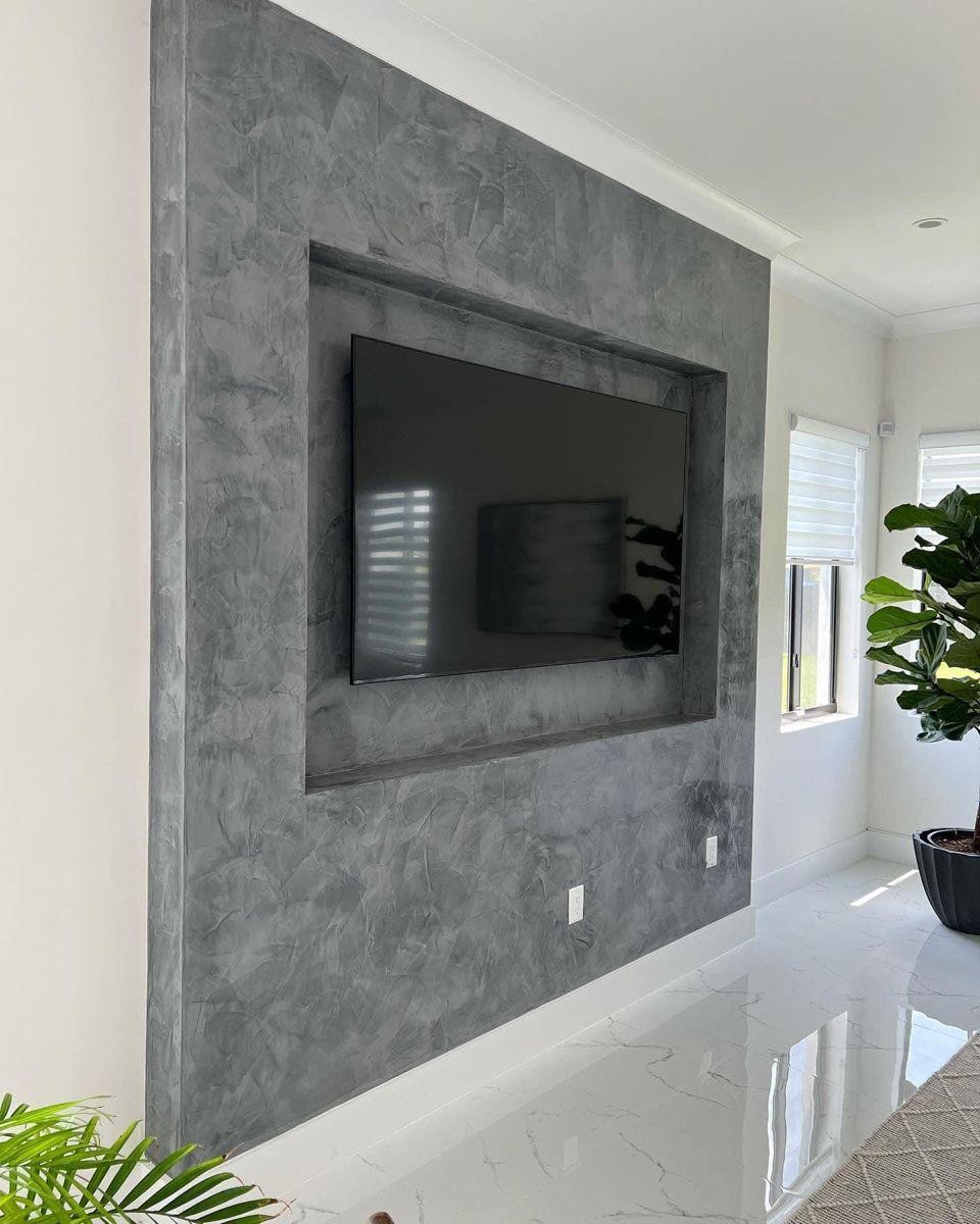 Venetian Plaster Accent Wall - Custom Venetian Plaster Installation
